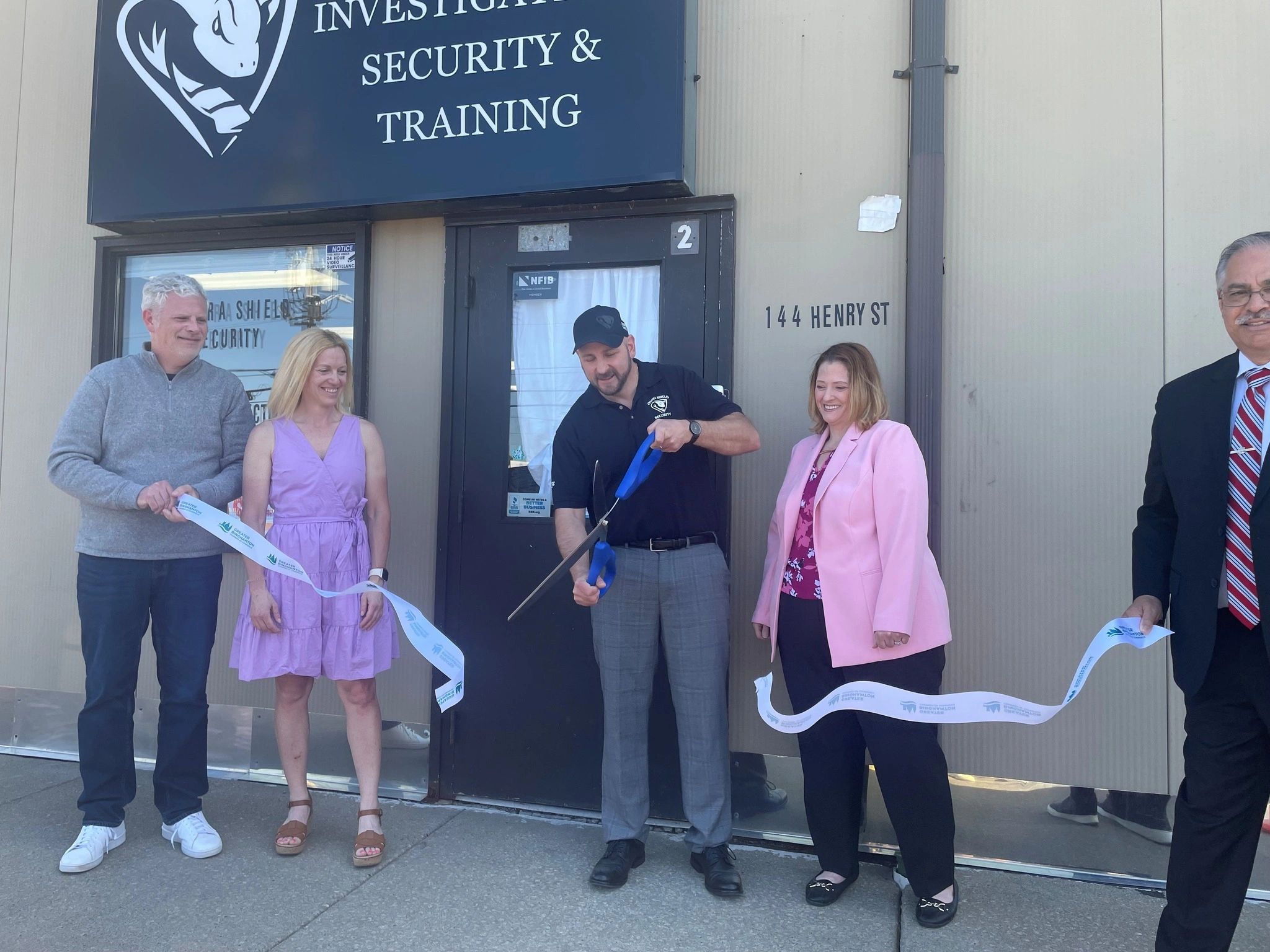 Cobra Shield Investigations Security & Training ribbon cutting ceremony at 144 Henry St